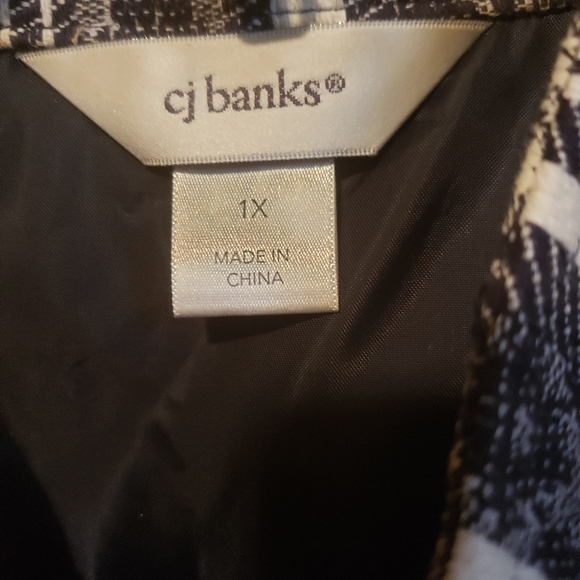 C J Banks denim stripe vest 1x - Picture 3 of 4